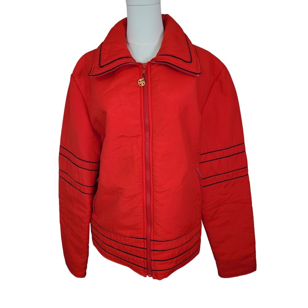 Vintage Retro 70s Jean Claude Tilly Red Ski Puff Unisex Gorpcore Jacket